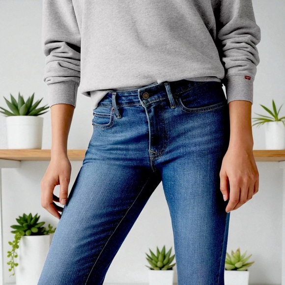 Levi's Women's 711 Blue Skinny Jeans - Picture 5 of 7